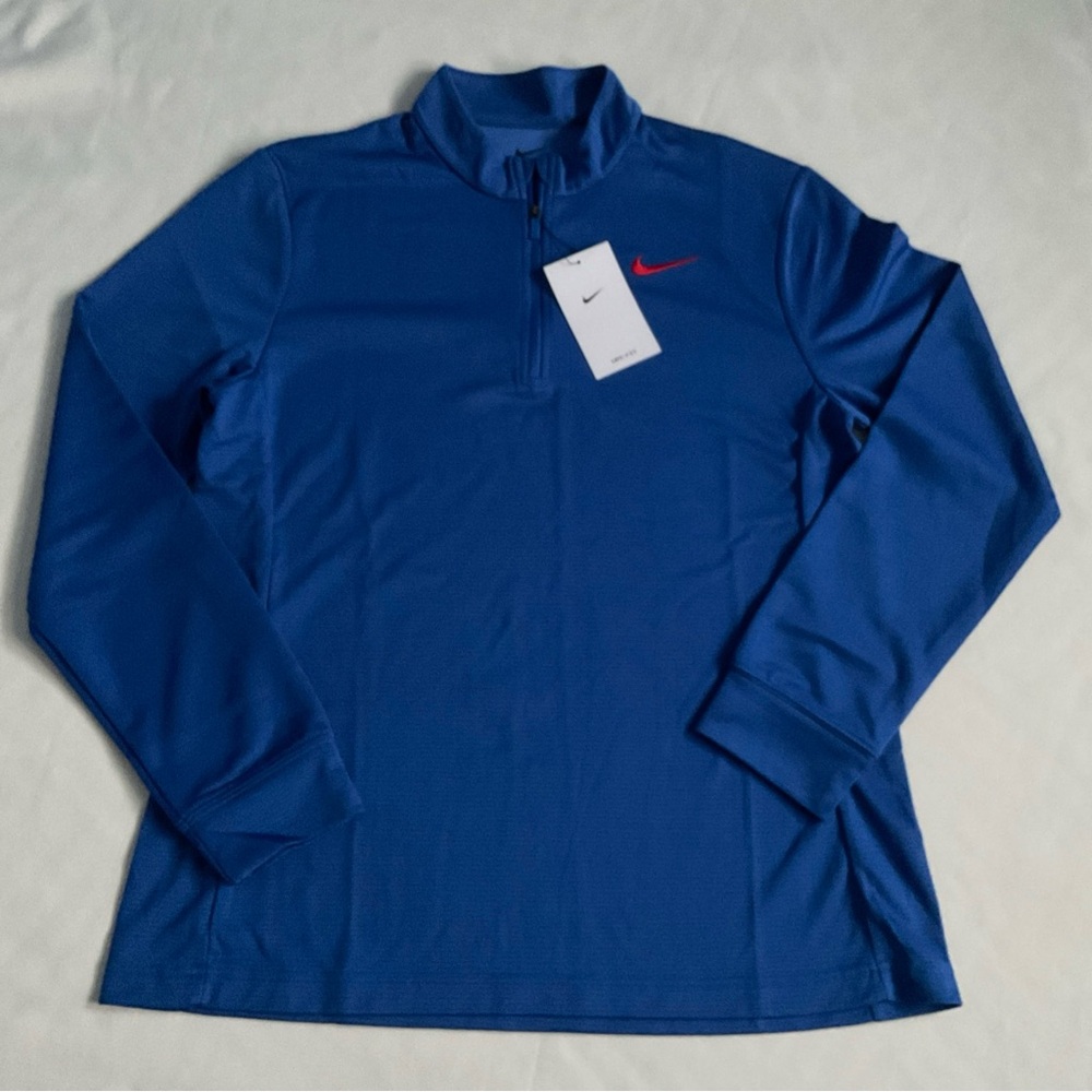 Nike Dri-Fit Running Top Womens Long Sleeve 1/4 Zip Teal Activewear Size‎ S